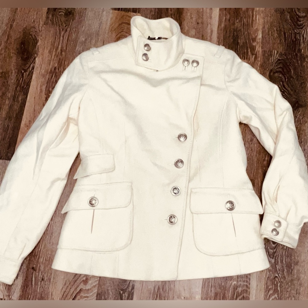 Laundry Women's Off White Short Military Jacket